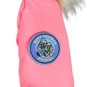 Ski jacket coralpink-cedarbrown-pearlwhite