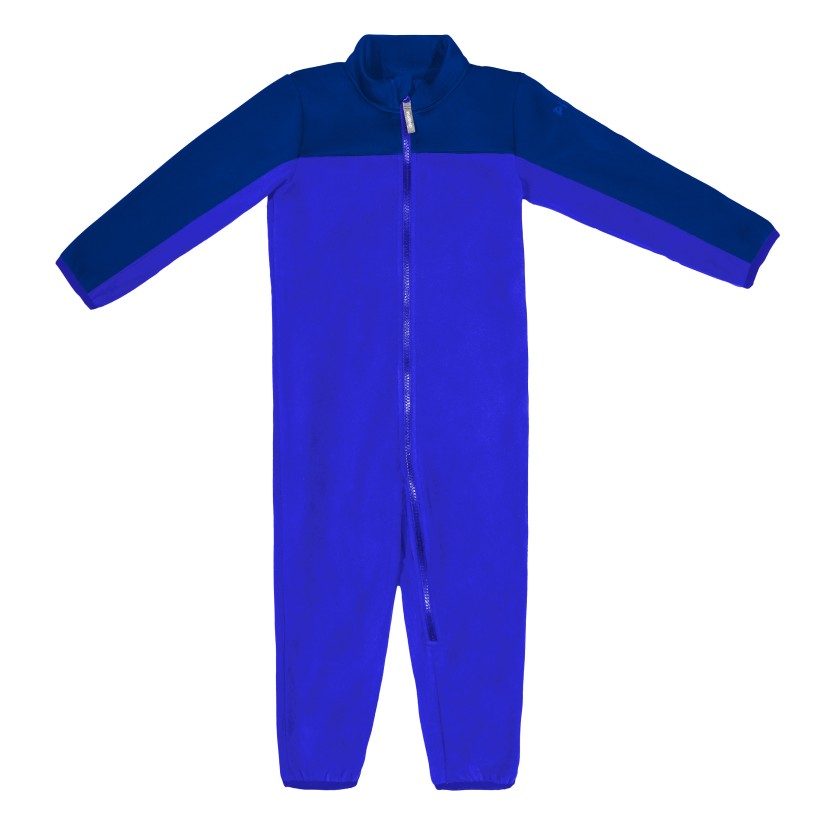 Fleece overall dark blue royal-persian blue