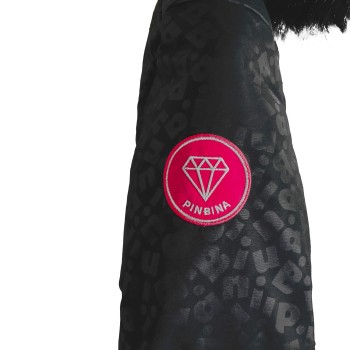 Ski jacket emboblack-shinyblack-brightfuchsia