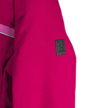 Ski overall bright fuchsia-coral pink-pearl white